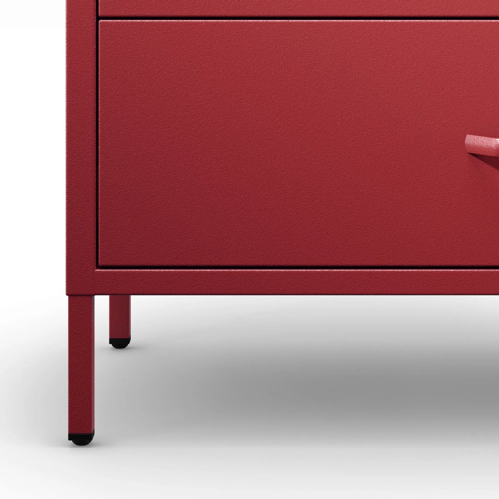 Komoda CARLA, 800 x 1015 x 400 mm, Modern: červený farba