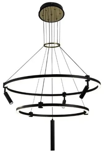 LED Stmievateľný luster na lanku LED/140W/230V 3000-6500K + diaľkové ovládanie