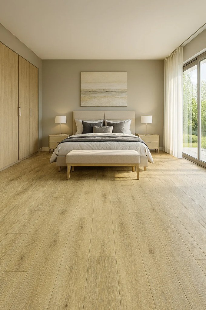 Beaulieu International Group, PVC podlaha - lino Domo 2155, na mieru, šíře 2m,4m, hnedá, bez podkladu, kuchyňa