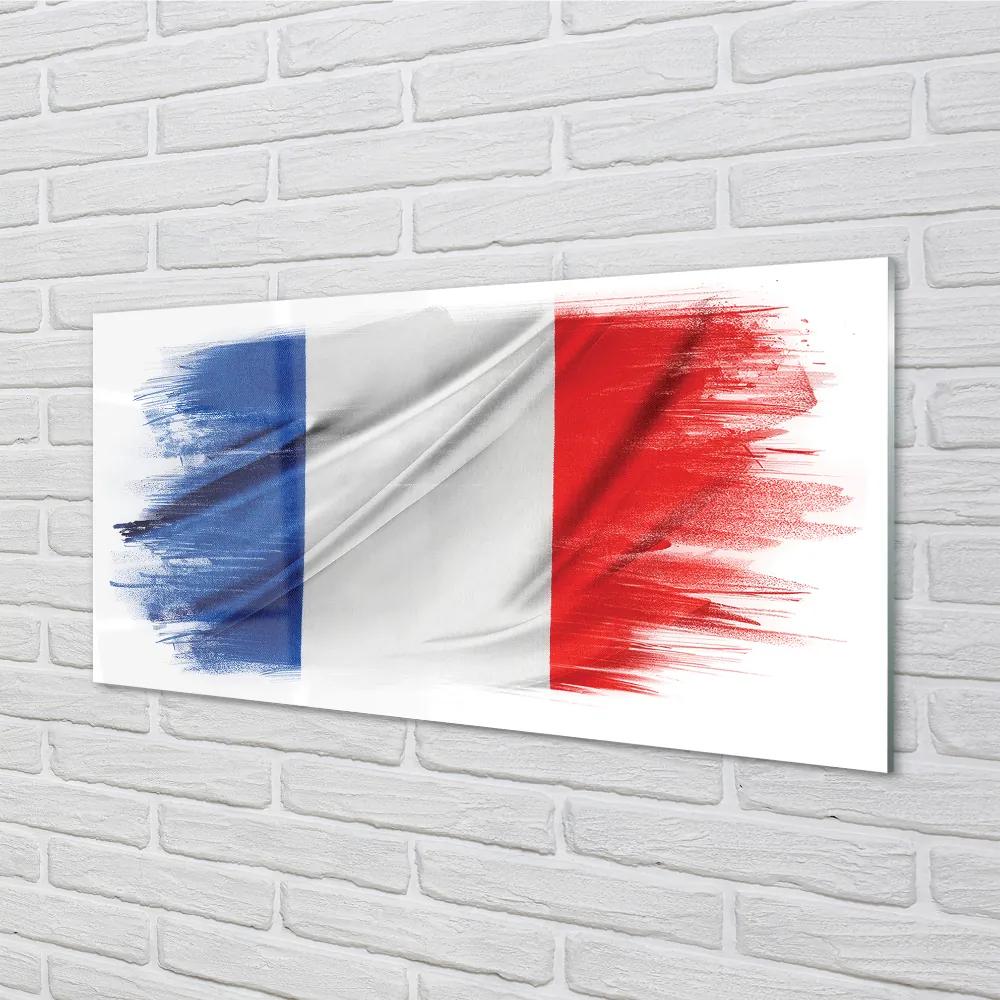 Nástenný panel  vlajka Francúzsko 125x50 cm