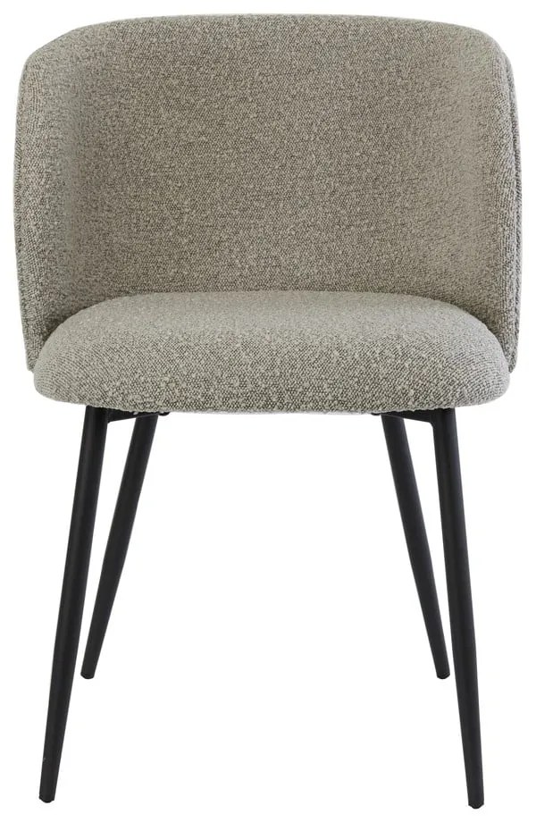 Sivé čalúnené jedálenské kreslo Elyna – Light &amp; Living