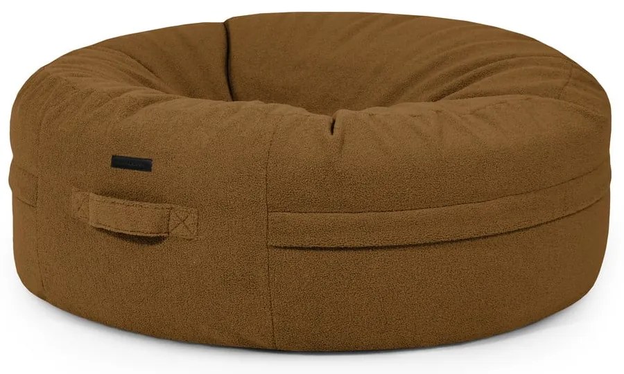 Hnedý sedací vak z textílie buklé Roll 135 – SLOWDOWN