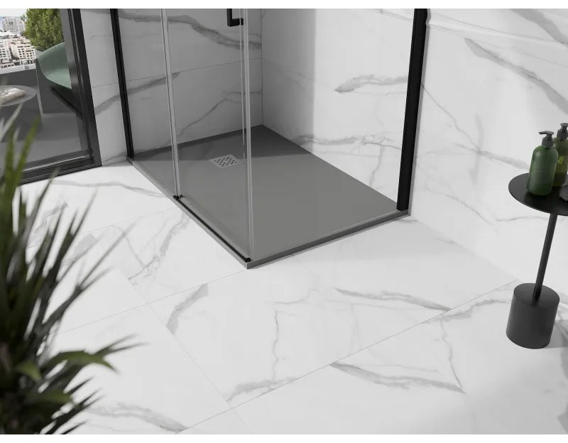 Mexen Stone+, obdĺžniková vanička z minerálneho kompozitu 120 x 80 cm, šedá-betónová, 44618012