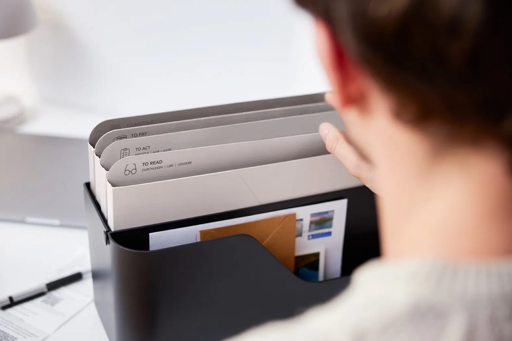 Rotho Organizér na dokumenty a prichádzajúcu poštu, myPAPER ORGANIZÉR – čierny