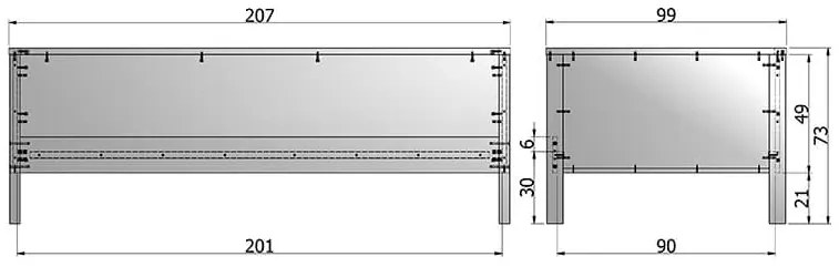 POSTEĽ NIKKI 90 x 200 cm BIELA MUZZA