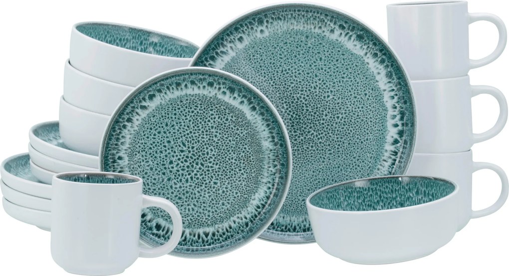 XXXLutz KOMBINOVANÝ SERVIS Nordic Fjord Eisblau 16-dielne Creatable - Online Only bytové doplnky - 007768069601