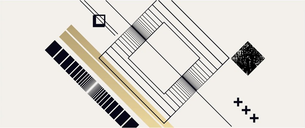 Obraz - Geometrické tvary N⁰6 (120x50 cm)