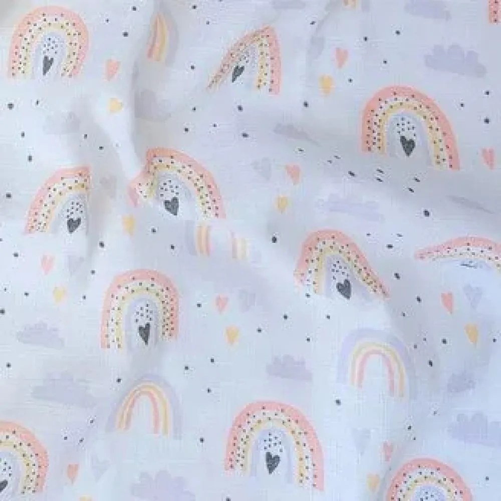 Polášek Látkové plienky 5 kusov: Dúha a srdiečka