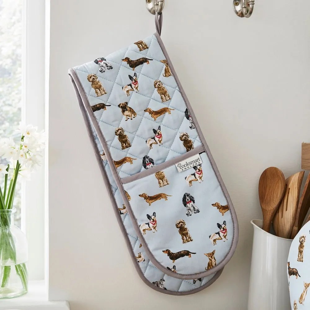 Dvojitá bavlnená chňapka Cooksmart ® Curious Dogs