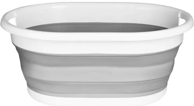 Kôš na bielizeň AIDA COMPACT sivý / biely 25 l