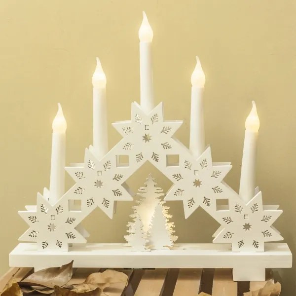 Brilagi - LED Vianočný svietnik 5xLED/2xAA