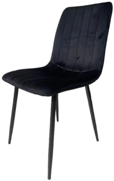 Jedálenská stolička aksamit čierna | jaks