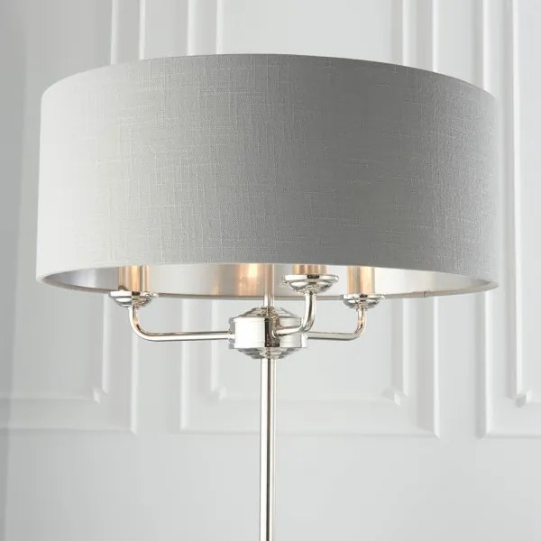 Endon 94378 - Stojacia lampa HIGHCLERE 1xE14/40W/230V šedá/lesklý chróm