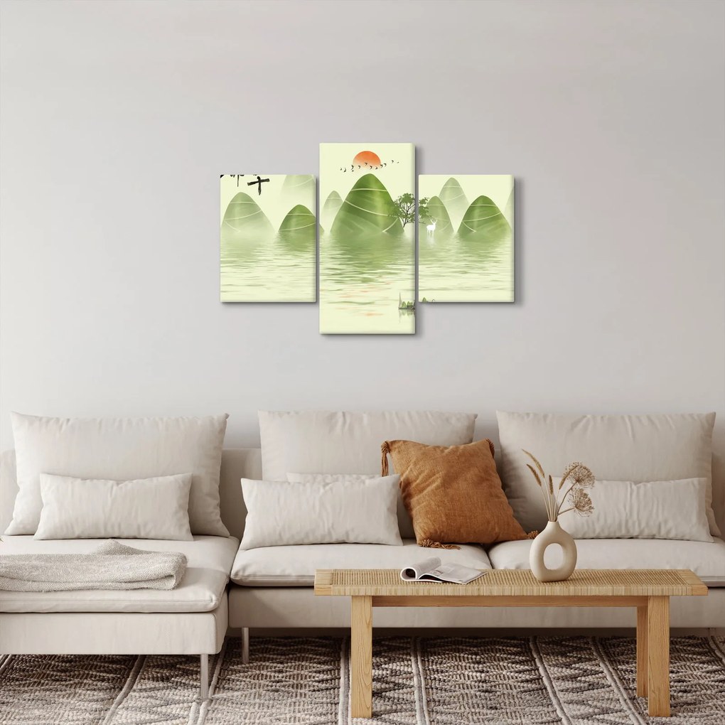 Obraz - Údolie zelených hôr (90x60 cm)