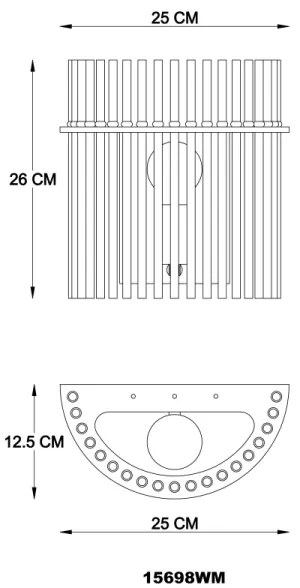 Globo 15698WM - Nástenné svietidlo GORLEY 1xE27/60W/230V zlatá