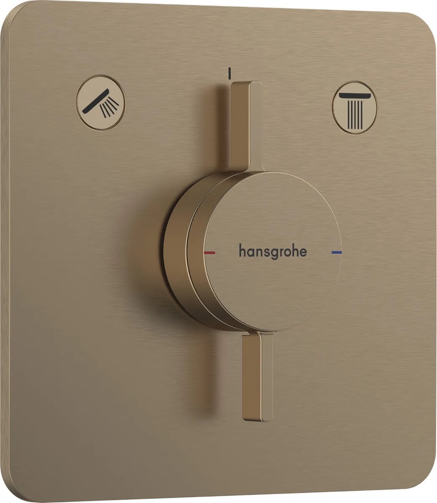 Hansgrohe DuoTurn Q, batéria pod omietku pre 2 spotrebiče, kartáčovaný bronz, HAN-75414140