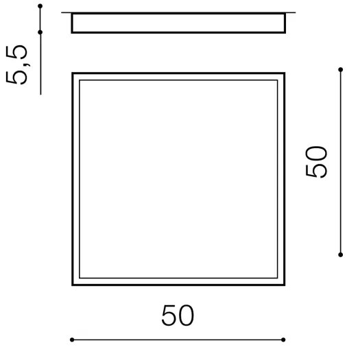 Moderné LED stropné svietidlo Monza II S 50 3000K biele