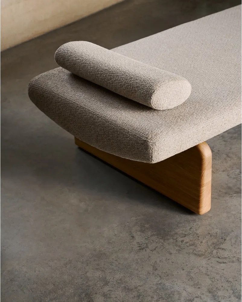 Béžová/v prírodnej farbe ženilková leňoška (variabilný roh) Topaz – Kave Home