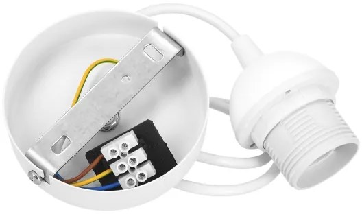 Luster na lankách NATIA 1xE27/60W/230V, priemer 45 cm, krémový