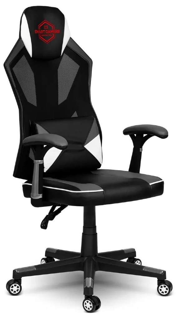 Herná stolička Shiro | čierno-biela