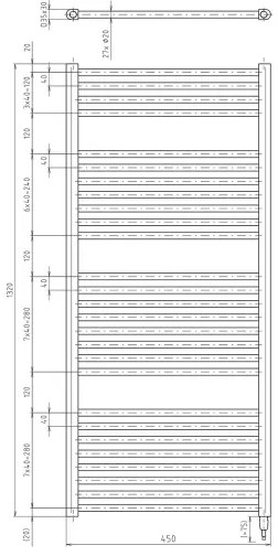 Aqualine - Kúpeľňový elektrický radiátor DIRECT-E 400W/230V 132 cm biela