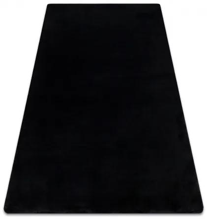 Koberec prateľný POSH Shaggy, plyšový, Hrubý, protišmykový, čierna Veľkosť: 160x220 cm