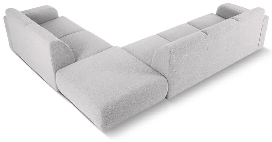 Svetlosivá rohová pohovka z textílie bouclé (pravý roh) Molino – Micadoni Home