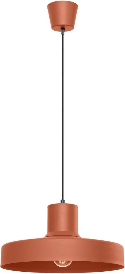 Oranžové závesné svietidlo s kovovým tienidlom Vito – Sollux