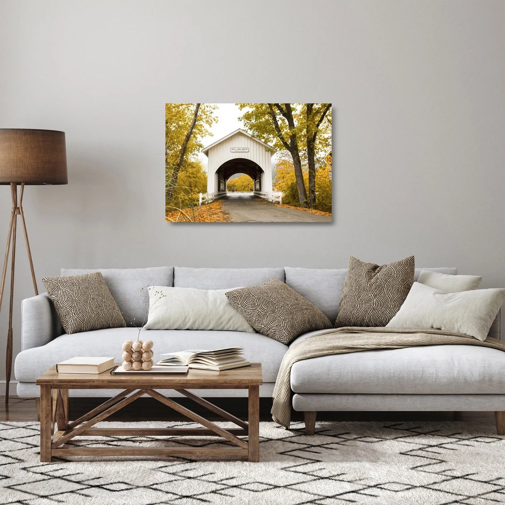Sklenený obraz mosta v Oregone (70x50 cm)
