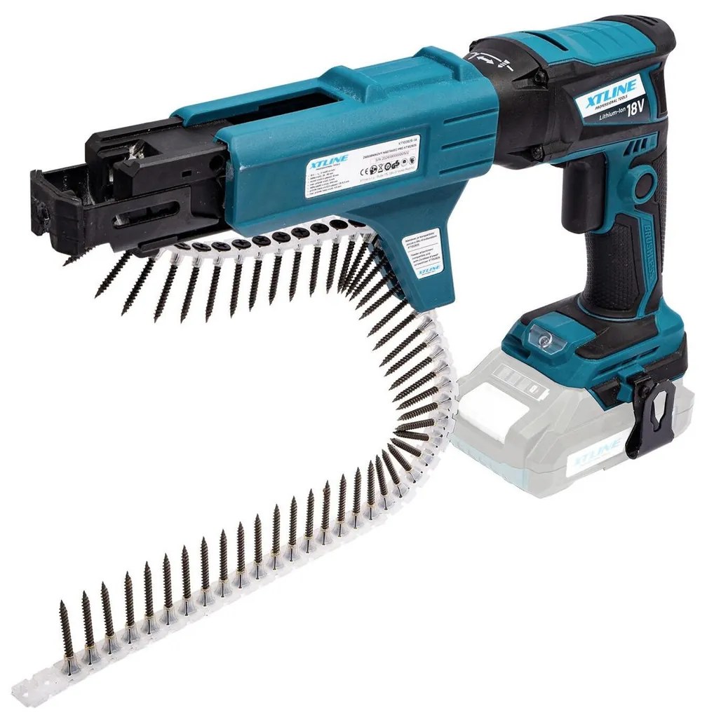 XTline Aku skrutkovač na sadrokartón BEZUHLÍKOVÝ 18V