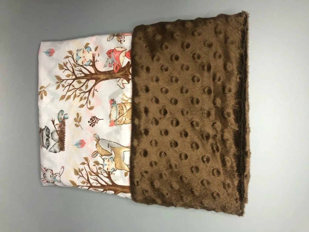 INTERMEDIC SK Set Intermedic do kočíka Lesík/minky hnedá 100x75/40x30 cm
