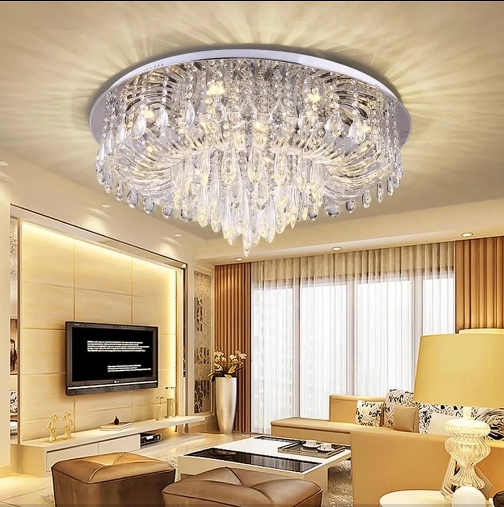 Toolight - Krištáľové stropné svietidlo 9xG9 25W APP781-9C, chrómová, OSW-05099