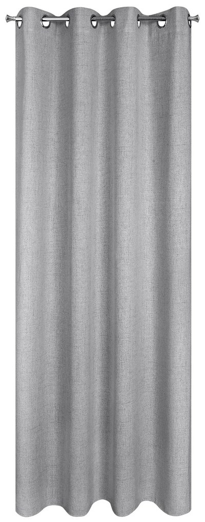 ZÁVES NA KRÚŽKOCH LINDA 140X250 CM SIVÁ