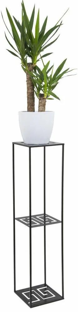 STOJAN NA KVETINÁČ DOUBLE FRAME 100X24X24 CM ČIERNA