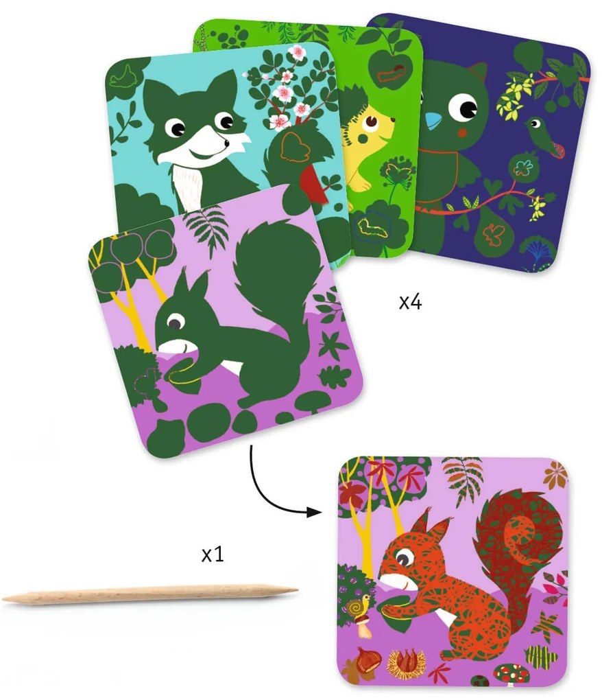 Vyškrabávanie – Zvieratá z lesa