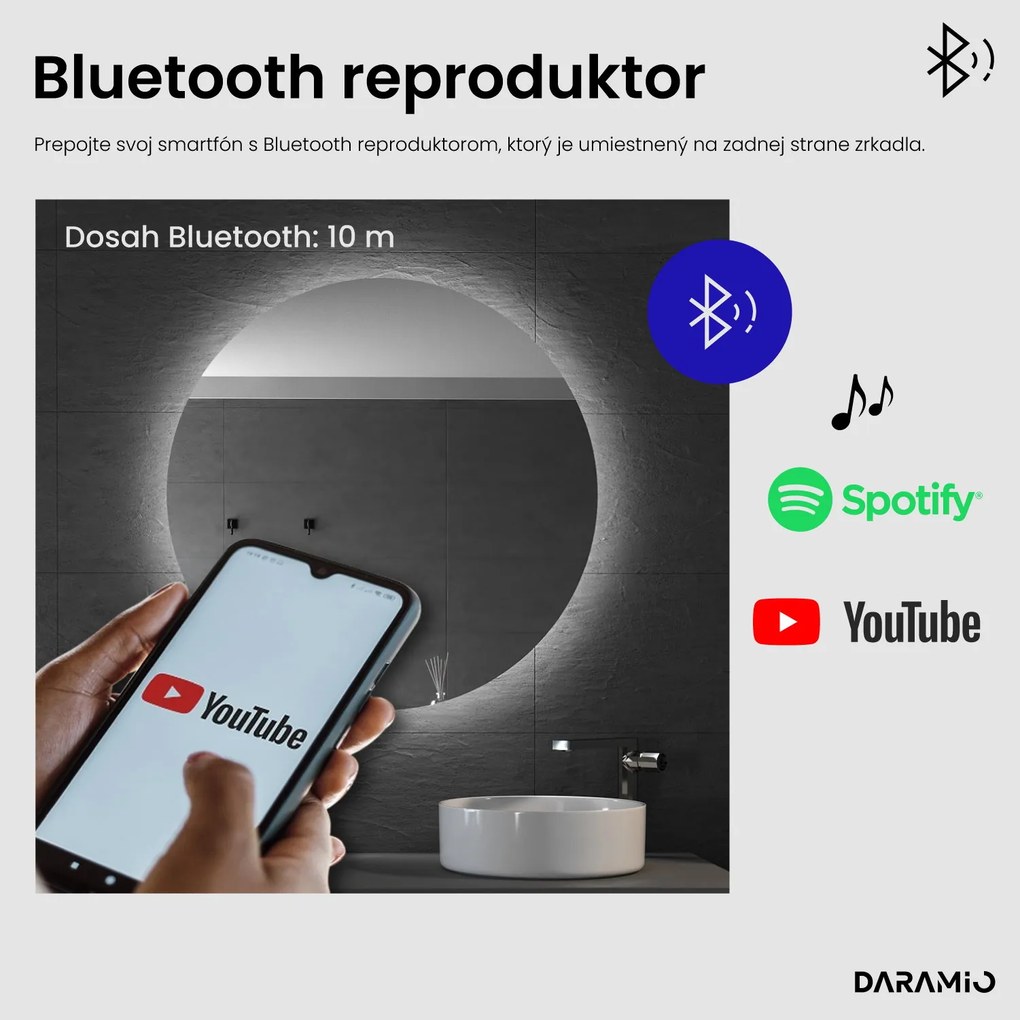 Okrúhle zrkadlo s LED svetlom E3