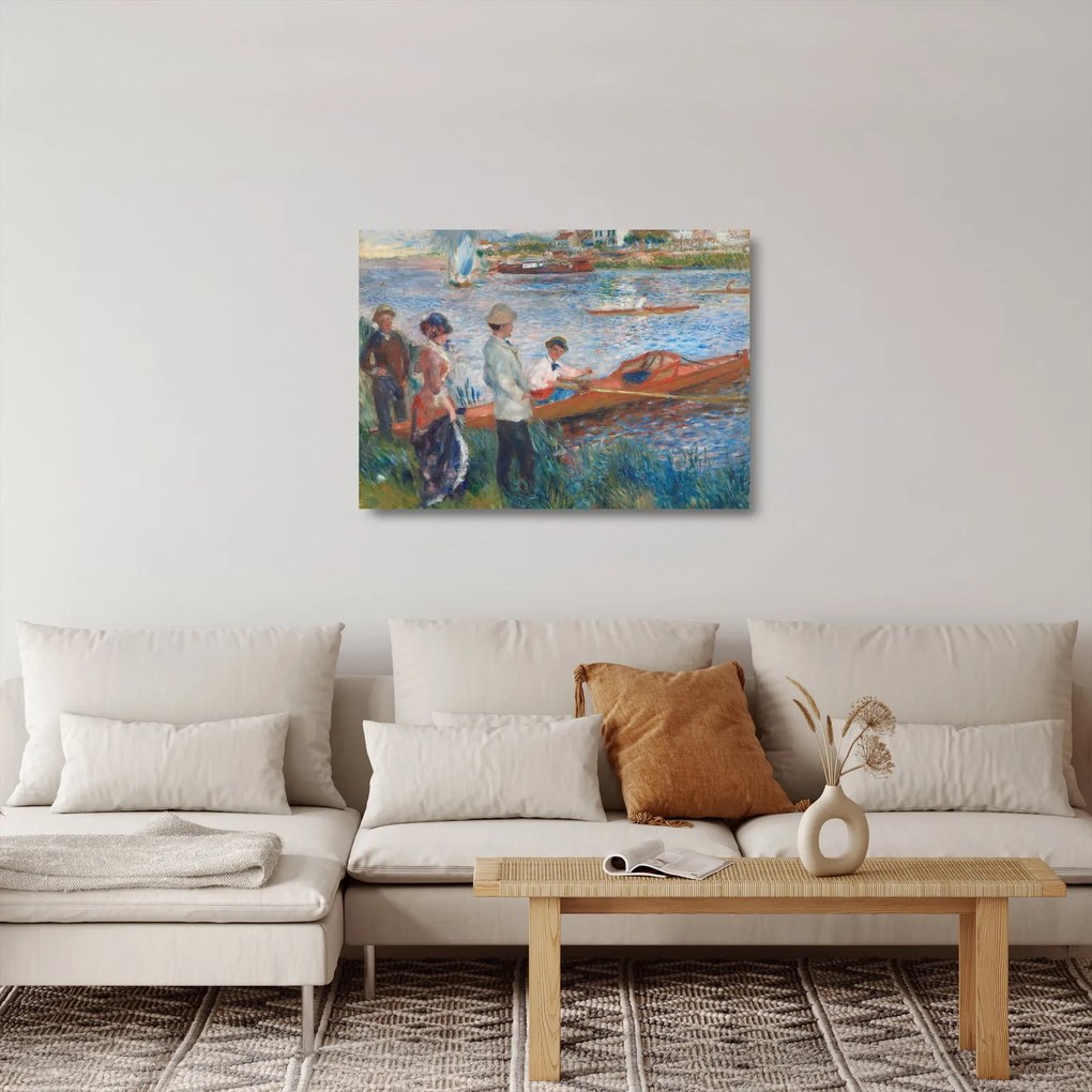 Sklenený obraz - Auguste Renoir, Oarsmen at Chatou, reprodukcia (70x50 cm)