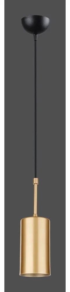 Závesné svietidlo v zlatej farbe Squid Lighting Geo, výška 124 cm