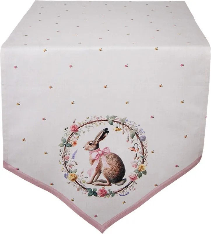 Behúň na stôl zajac s kvetmi Easter Whispers Collection - 50*160 cm