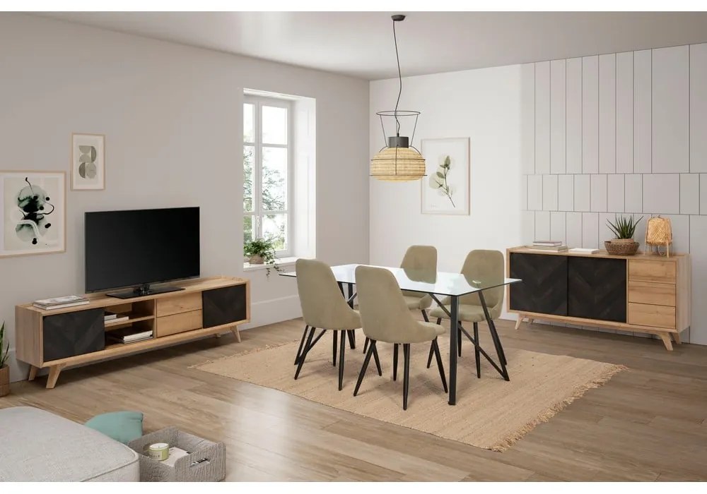 Svetlozelené jedálenské stoličky v súprave 4 ks Mani – Marckeric