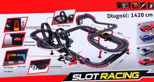 Pretekárska dráha SLOT RACING 14 m