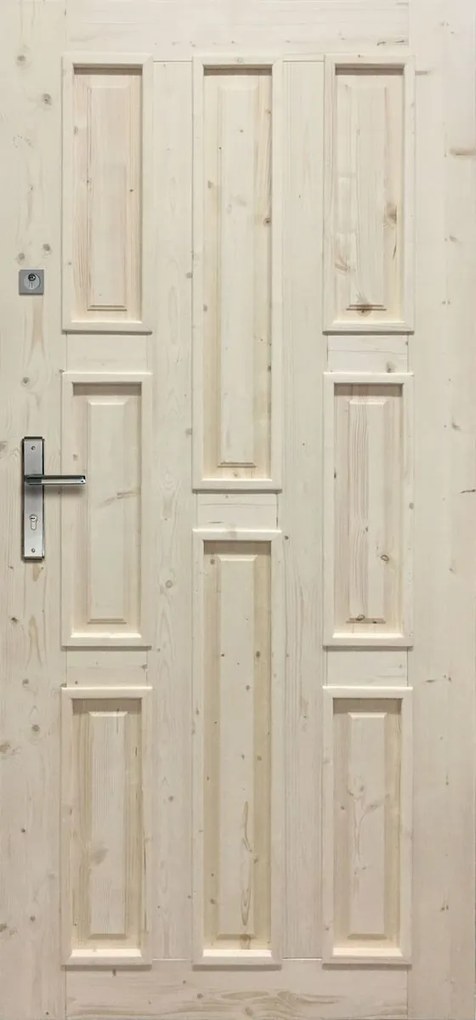 Vchodové dvere Berlin, 90 P, 1015 × 2030 mm, masívne drevo, pravé, smrek