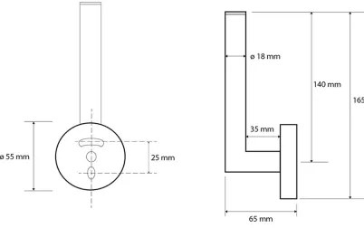Sapho - Držiak toaletného papiera X-ROUND 16,5 cm čierny