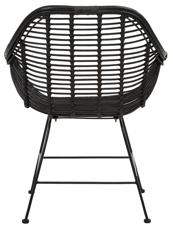 Čierne ratanové jedálenské stoličky v súprave 2 ks Kiran - Støraa