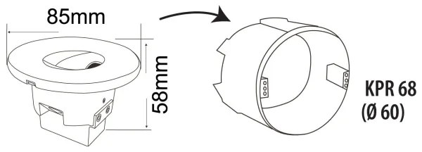 Vonkajšie schodiskové svietidlo DECENTLY LED/1,5W/230V IP44 čierna