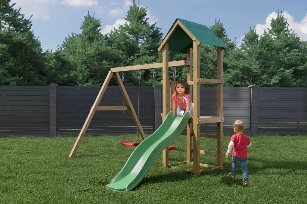 Marimex | Detské ihrisko Marimex Play Basic 008 + zelená šmykľavka | 11640470