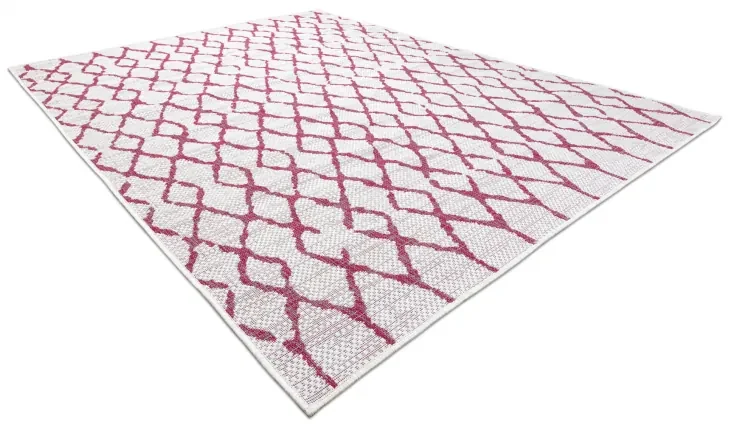 Koberec SISAL SION MREŽA 22129 ecru / fuksia
