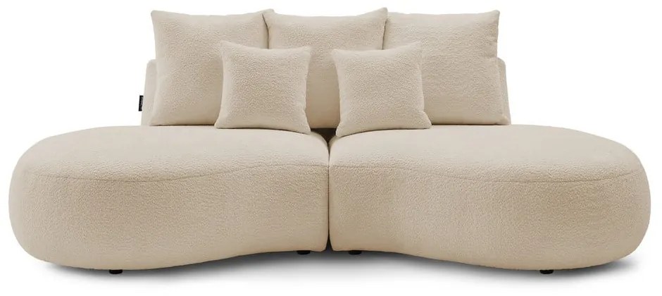 Béžová pohovka z textílie bouclé 260 cm Saint-Germain – Bobochic Paris