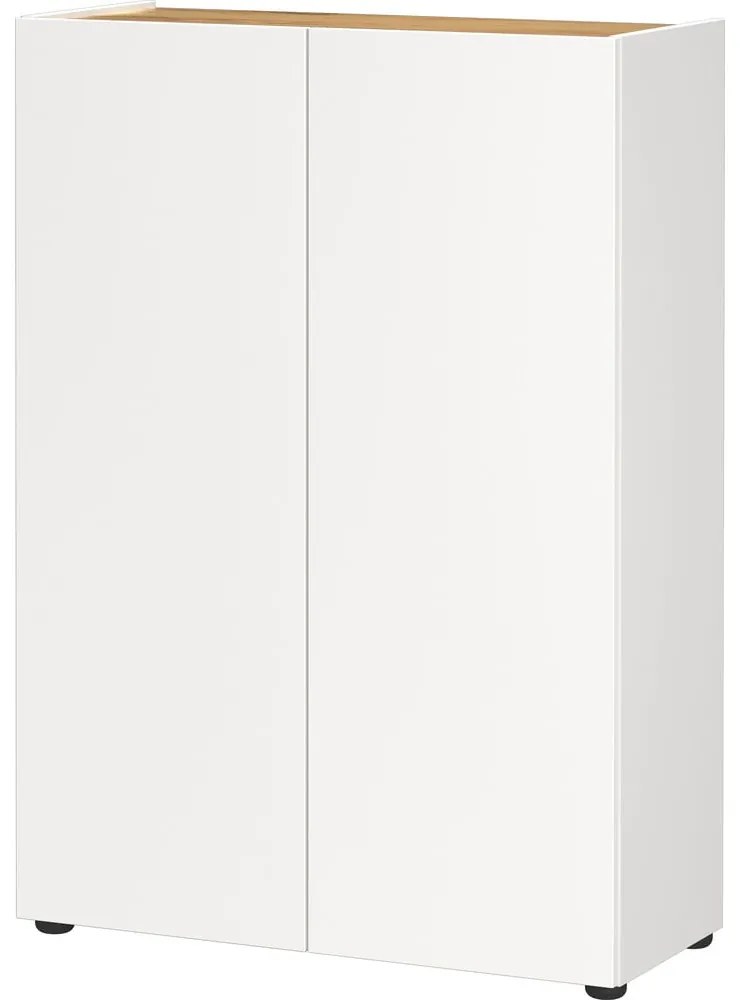 Biela skrinka v dekore duba 74x105x33 cm Alviano – Germania