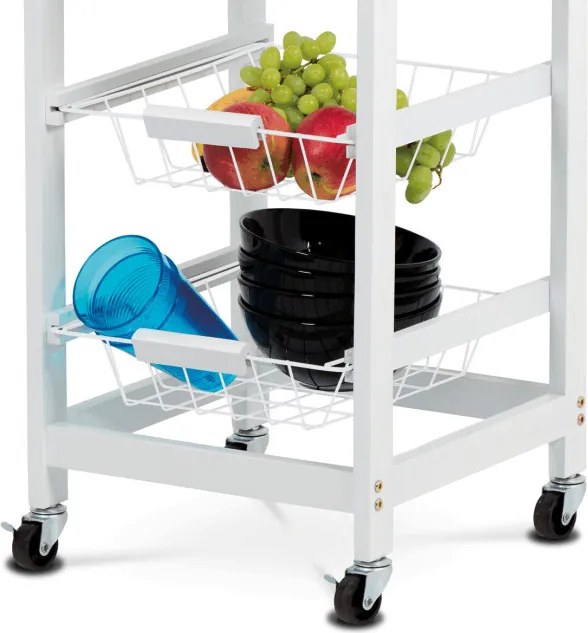 Servírovací stolík biely DR-043